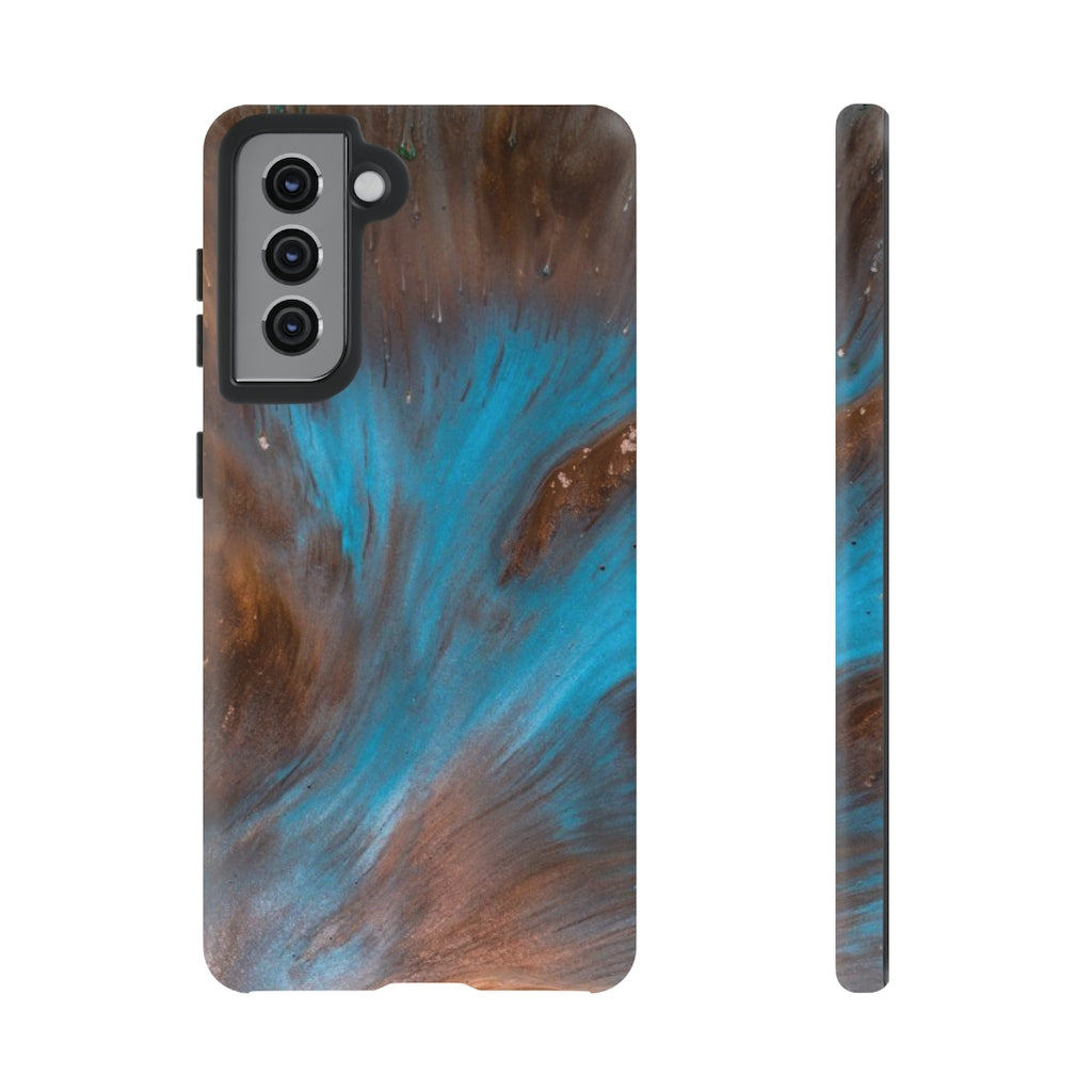 Blue Lagoon Ink Art Android Case (Protective) Samsung Galaxy S21 Matte Phone Case