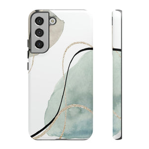 Green Watercolor Android Case (Protective) Samsung Galaxy S22 Plus Matte Phone Case