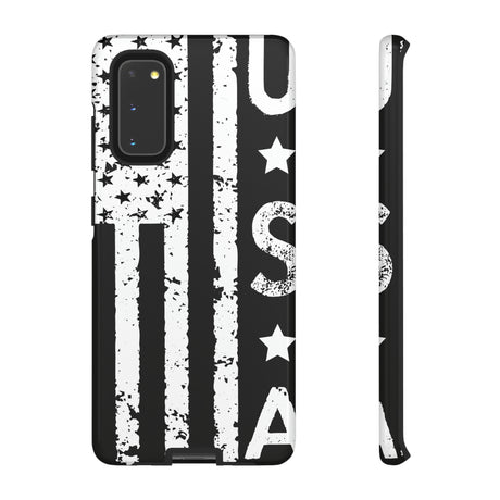 Black n White U.S Flag Android Case (Protective) Samsung Galaxy S20 Glossy Phone Case