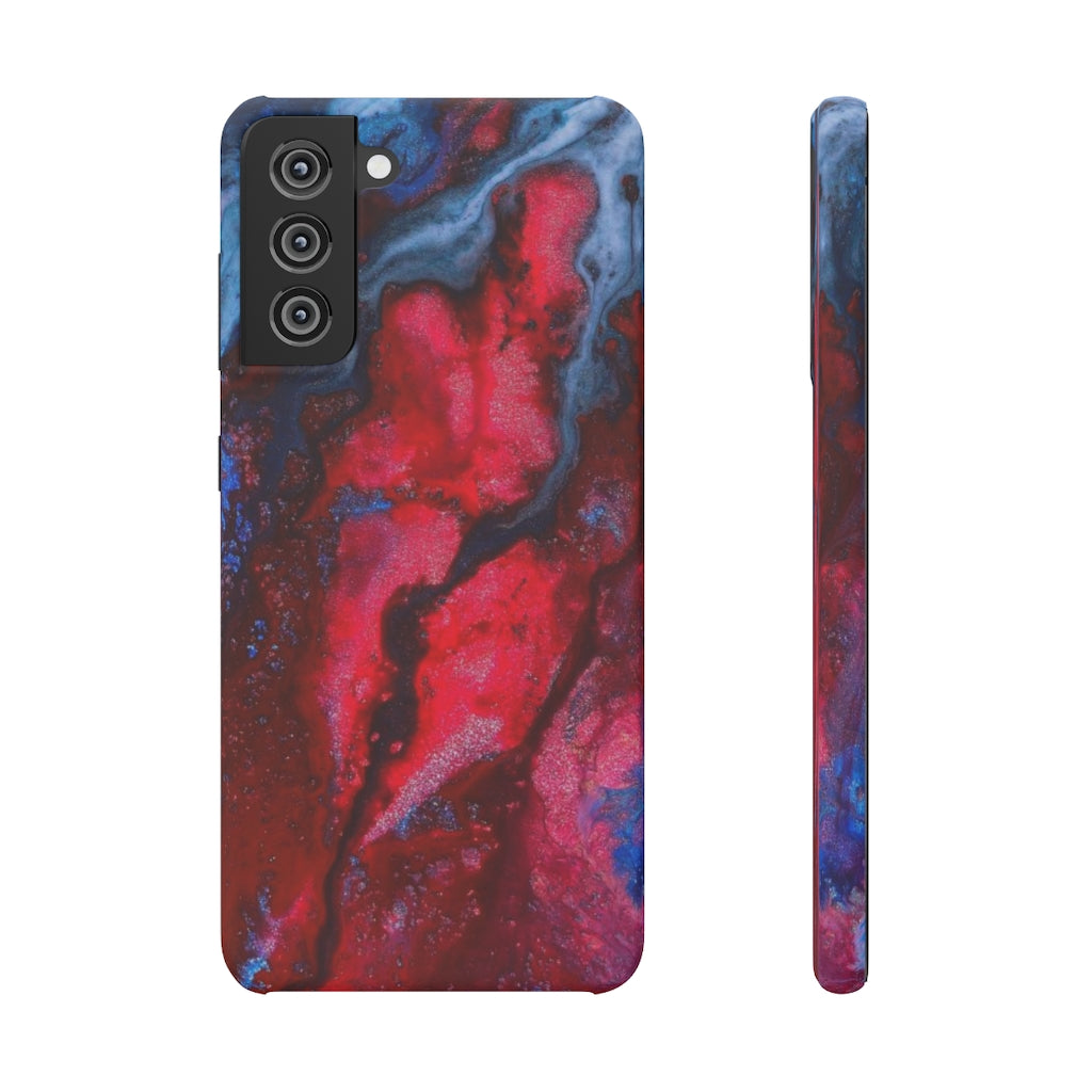 Neon Red Ink Art Android Case (Slim) Samsung Galaxy S21 Matte Phone Case