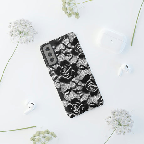 Black Rose Lace Gothic Flower Samsung Case (Protective) Phone Case