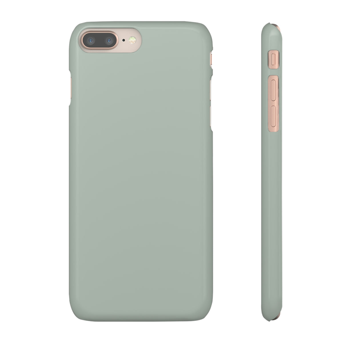 Ash Grey iPhone Case (Slim) iPhone 8 Plus Glossy Phone Case