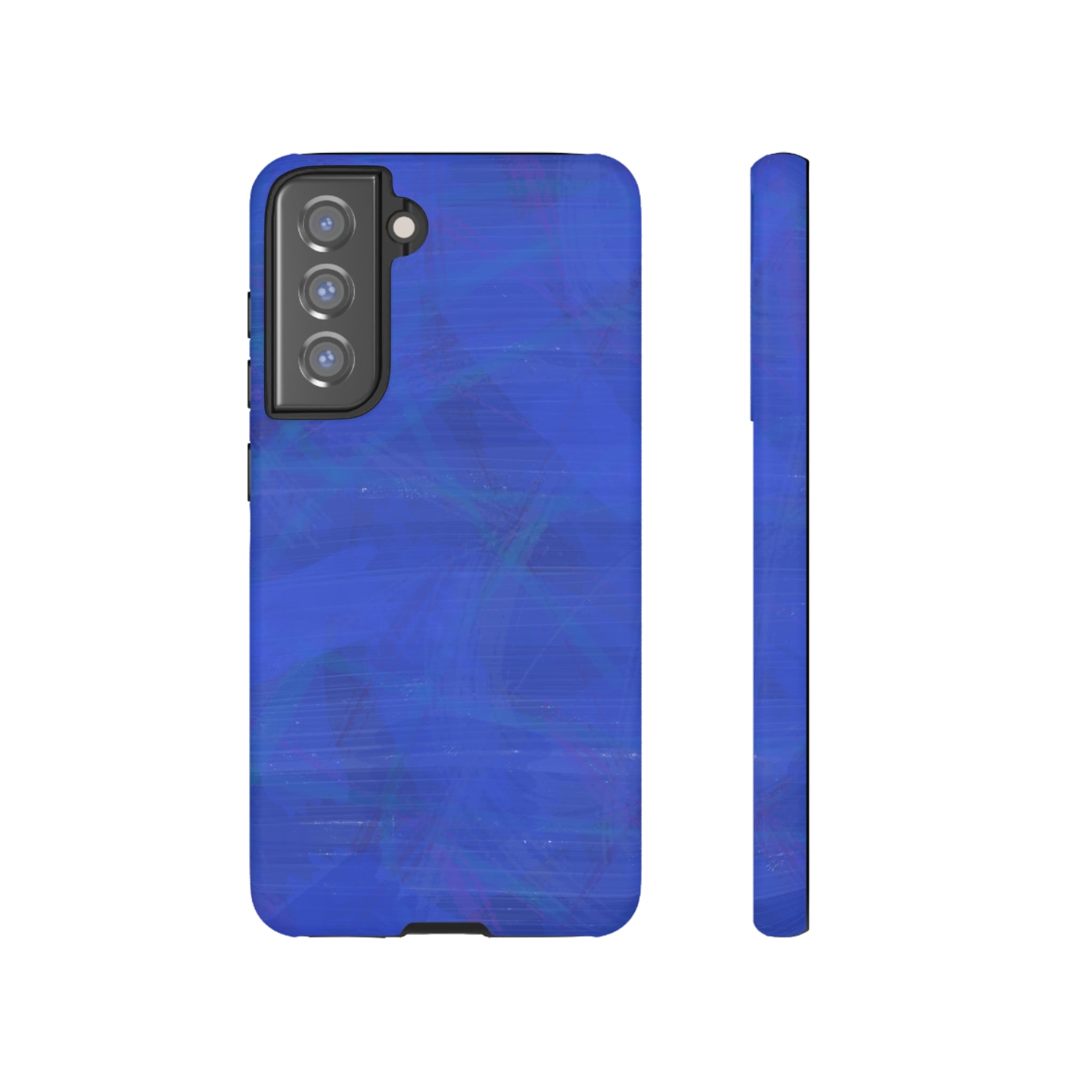 Abstract Blue Android Case (Protective) Samsung Galaxy S21 FE Matte Phone Case