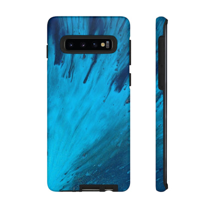 Light Blue Ink Art Android Case (Protective) Samsung Galaxy S10 Matte Phone Case