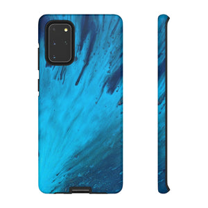 Light Blue Ink Art Android Case (Protective) Samsung Galaxy S20+ Matte Phone Case