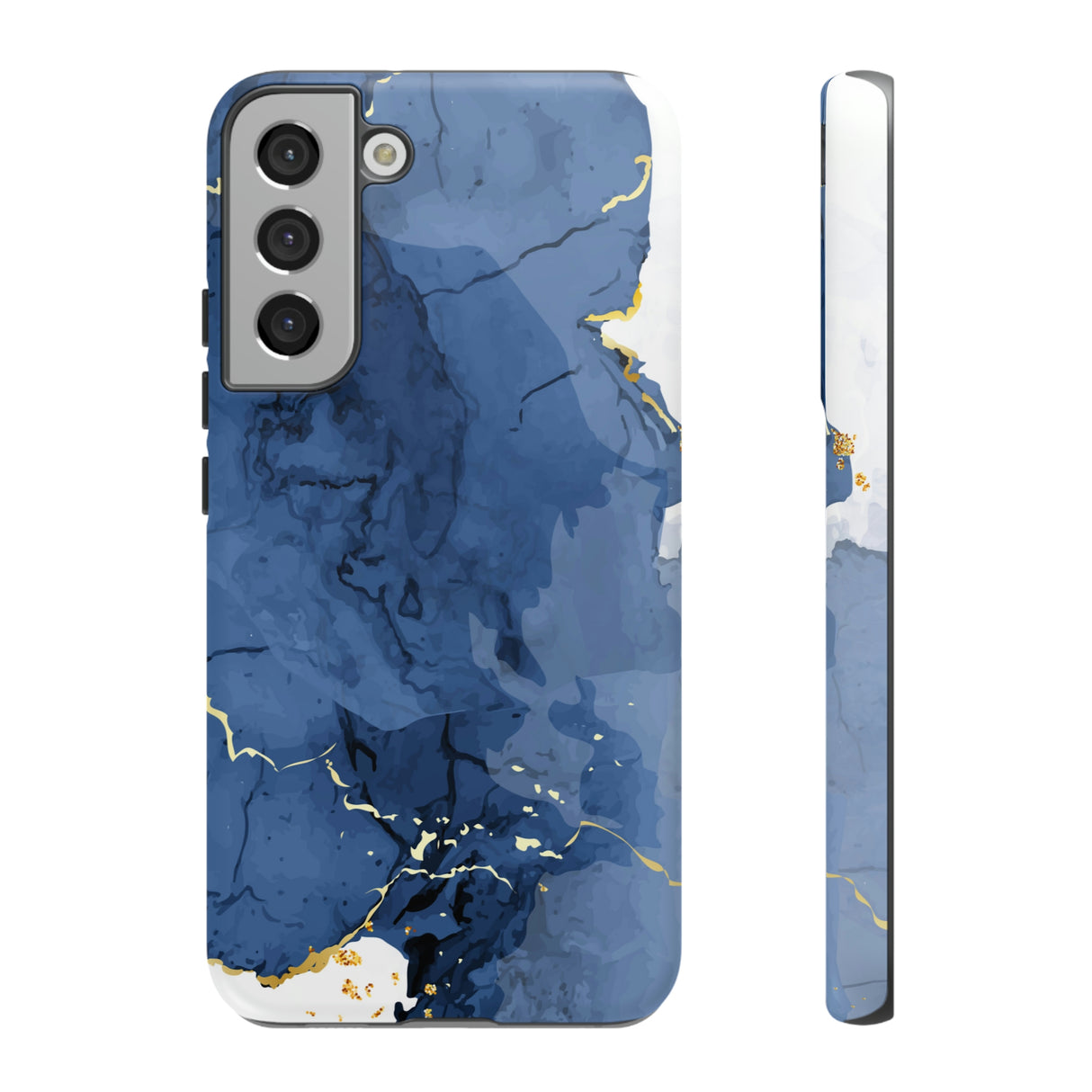 Classic Blue Watercolor Android Case (Protective) Samsung Galaxy S22 Plus Matte Phone Case