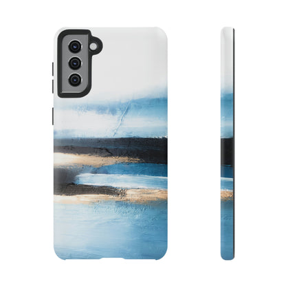 Abstract Blue Oil Painting Android Case (Protective) Samsung Galaxy S21 Plus Matte Phone Case