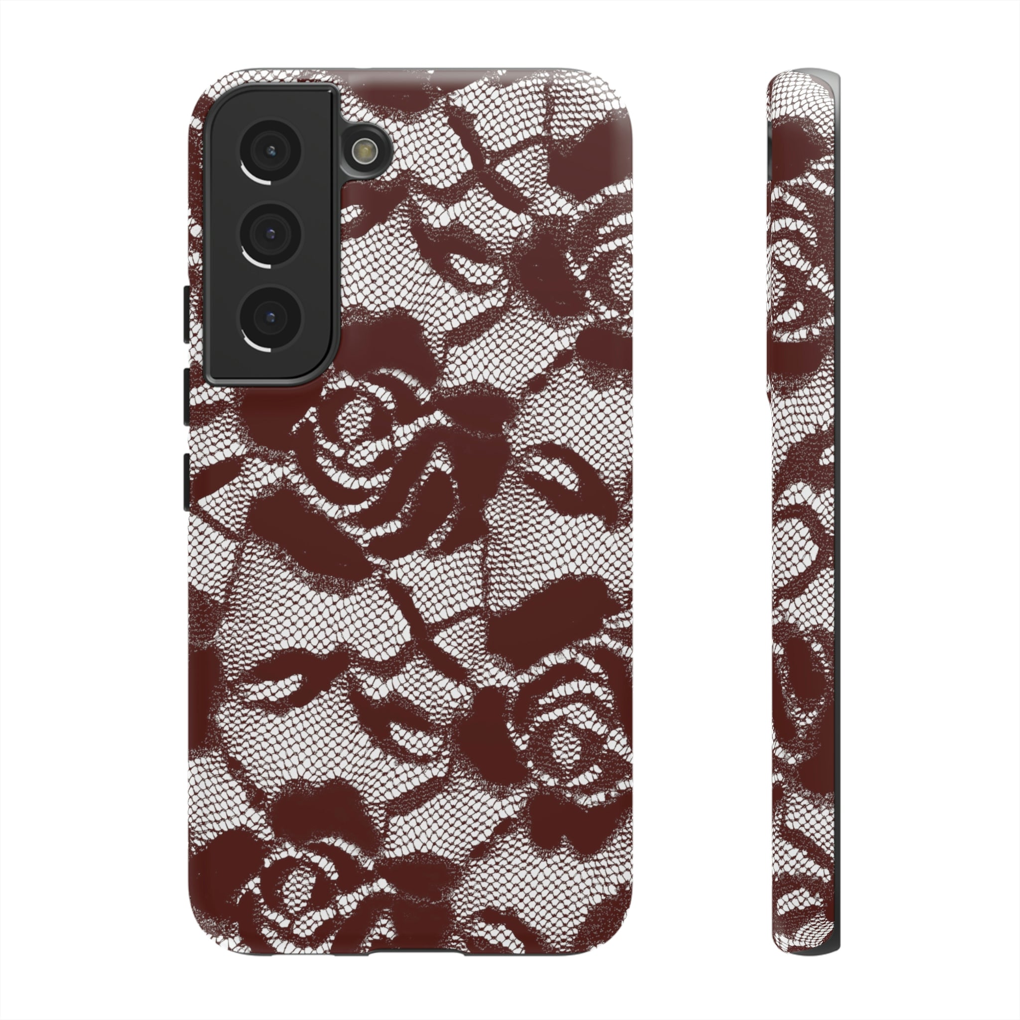 Red Rose Lace Gothic Flower Samsung Case (Protective) Samsung Galaxy S22 Matte Phone Case