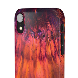 Orange Flow Ink Art iPhone Case (Slim) Phone Case