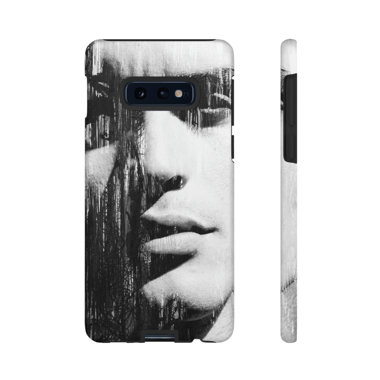 Black & White Pop Art Android Case (Protective) Samsung Galaxy S10E Matte Phone Case