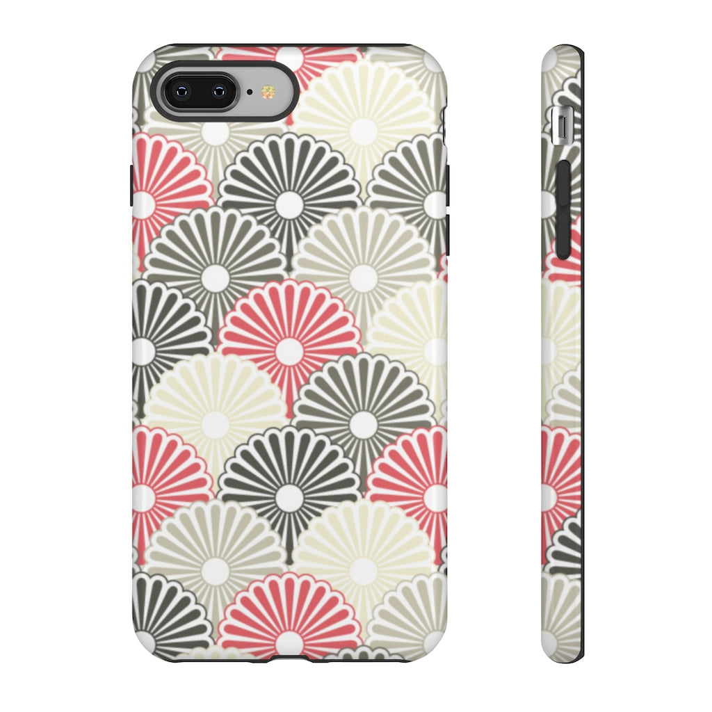 Japanese Flower Pattern iPhone Case (Protective) iPhone 8 Plus Glossy Phone Case