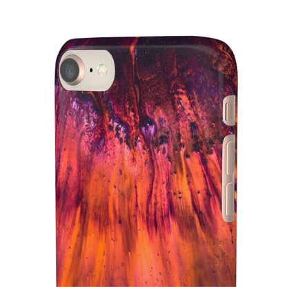 Orange Flow Ink Art iPhone Case (Slim) Phone Case