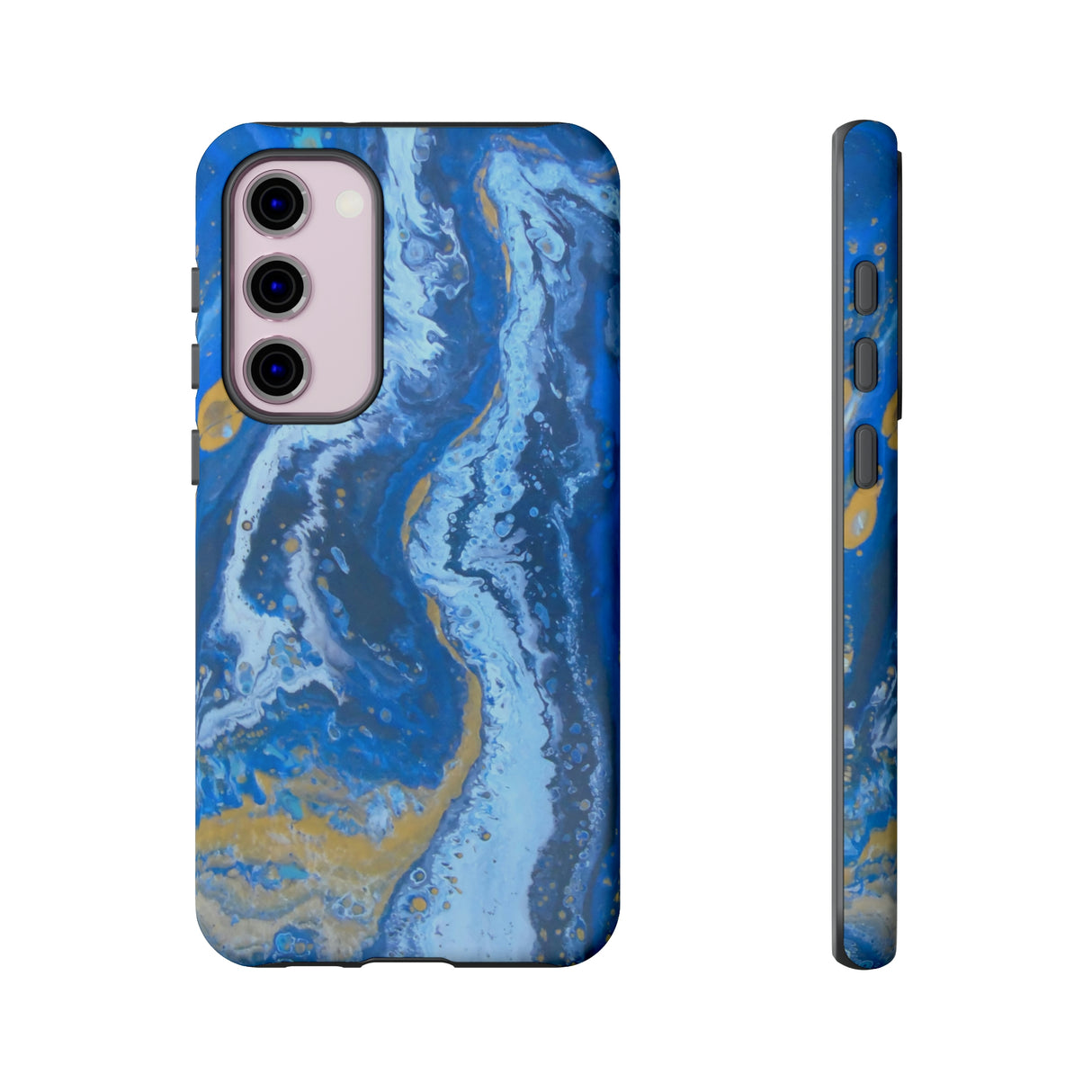 Acrylic Blue Gold Android Case (Protective) Samsung Galaxy S23 Plus Matte Phone Case