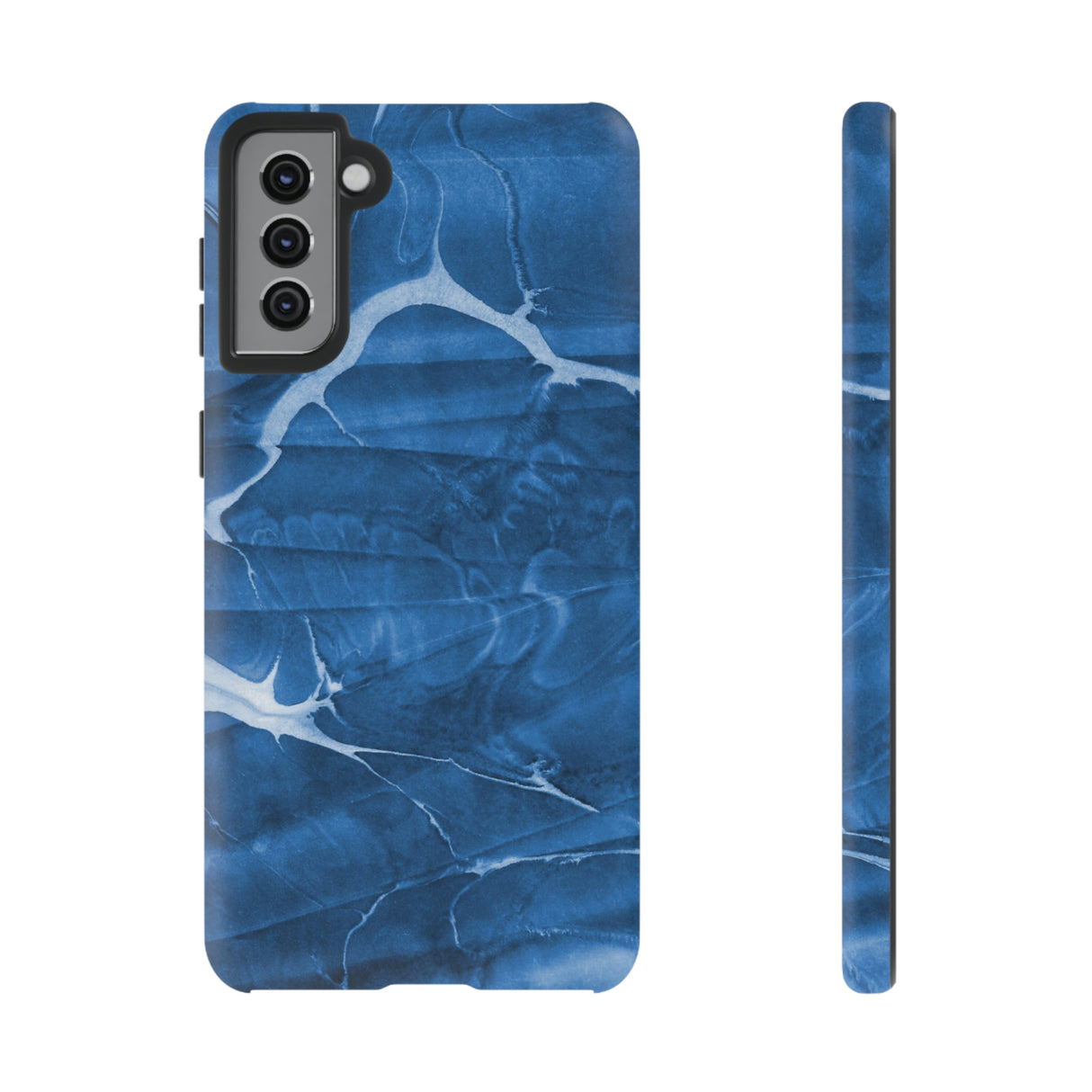 Ebru Blue Android Case (Protective) Samsung Galaxy S21 Plus Matte Phone Case