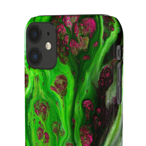 Toxic Green Ink Art iPhone Case (Slim) Phone Case