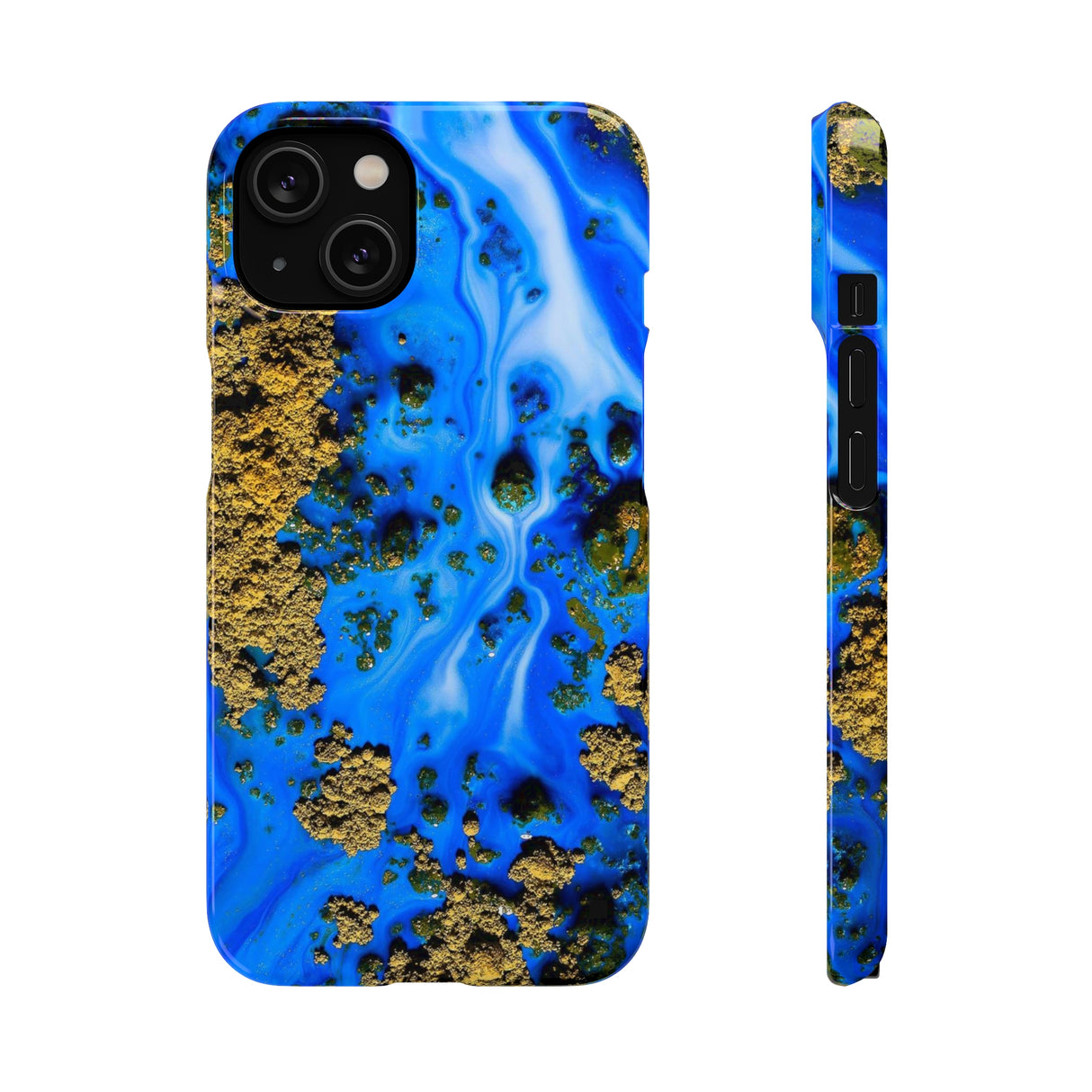 Blue River Ink Art iPhone Case (Slim) iPhone 14 Glossy Phone Case