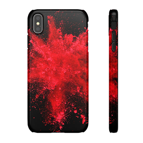 Red Explosion iPhone Case (Slim) iPhone XS MAX Glossy Phone Case