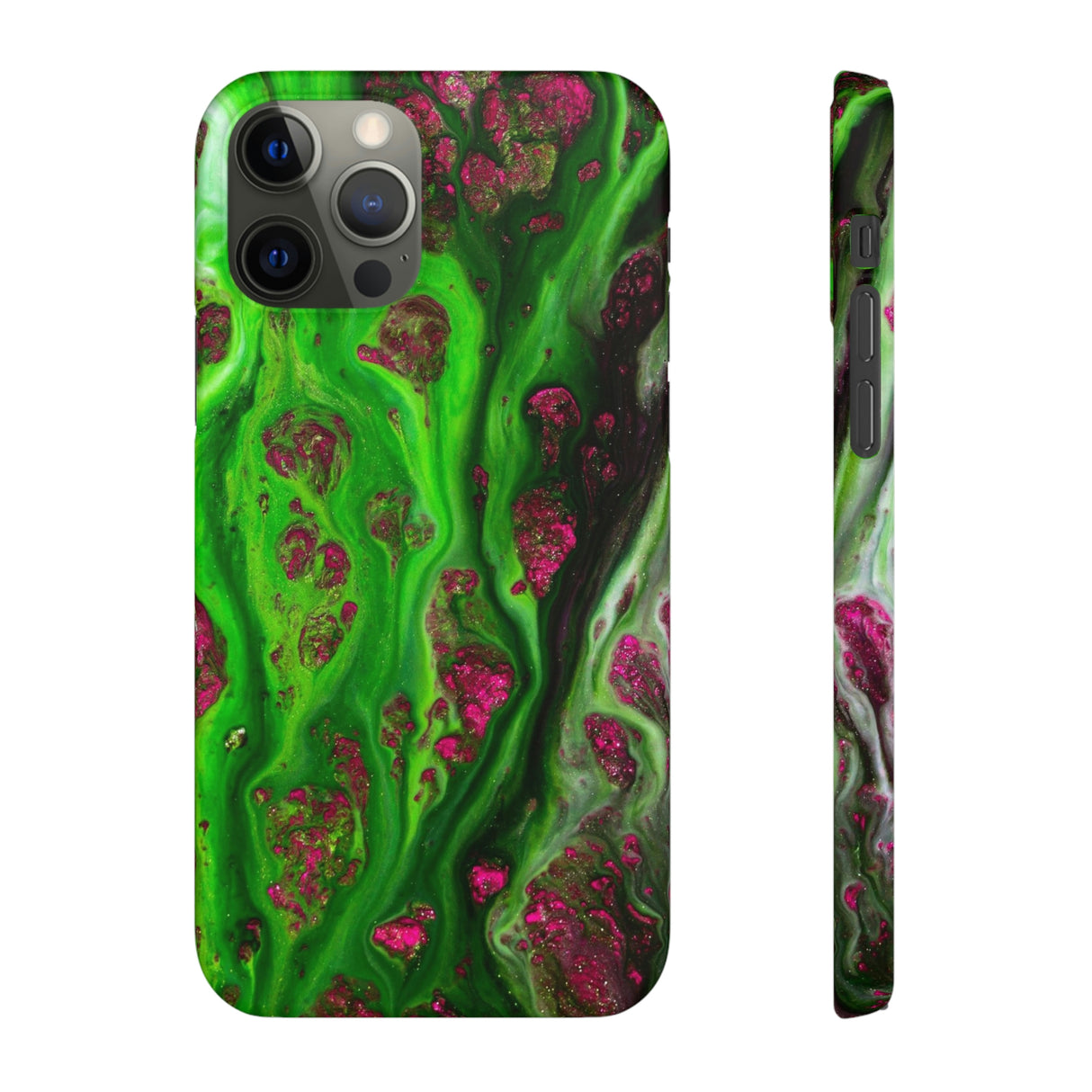 Toxic Green Ink Art iPhone Case (Slim) iPhone 12 Pro Matte Phone Case