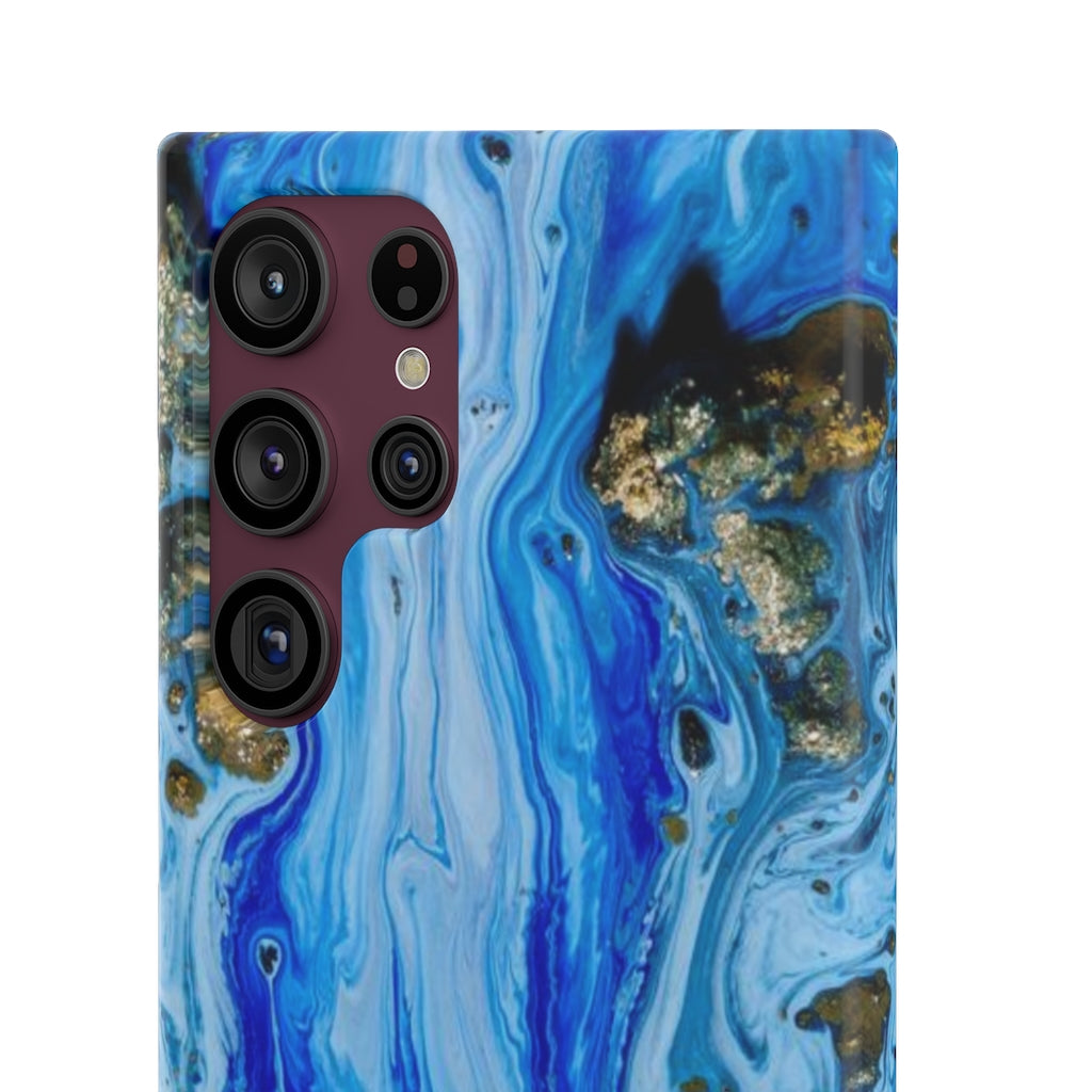 Blue Ice Ink Art Android Case (Slim) Phone Case