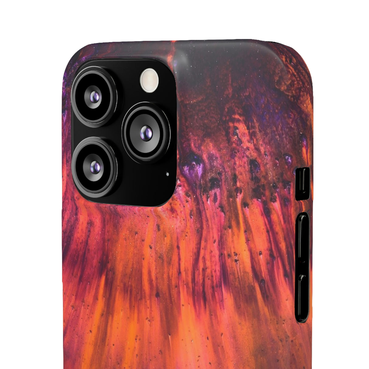 Orange Flow Ink Art iPhone Case (Slim) Phone Case