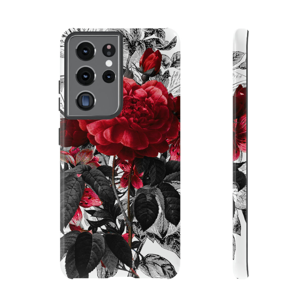 Grunicked Gothic Flower Samsung Case (Protective) Samsung Galaxy S21 Ultra Glossy Phone Case