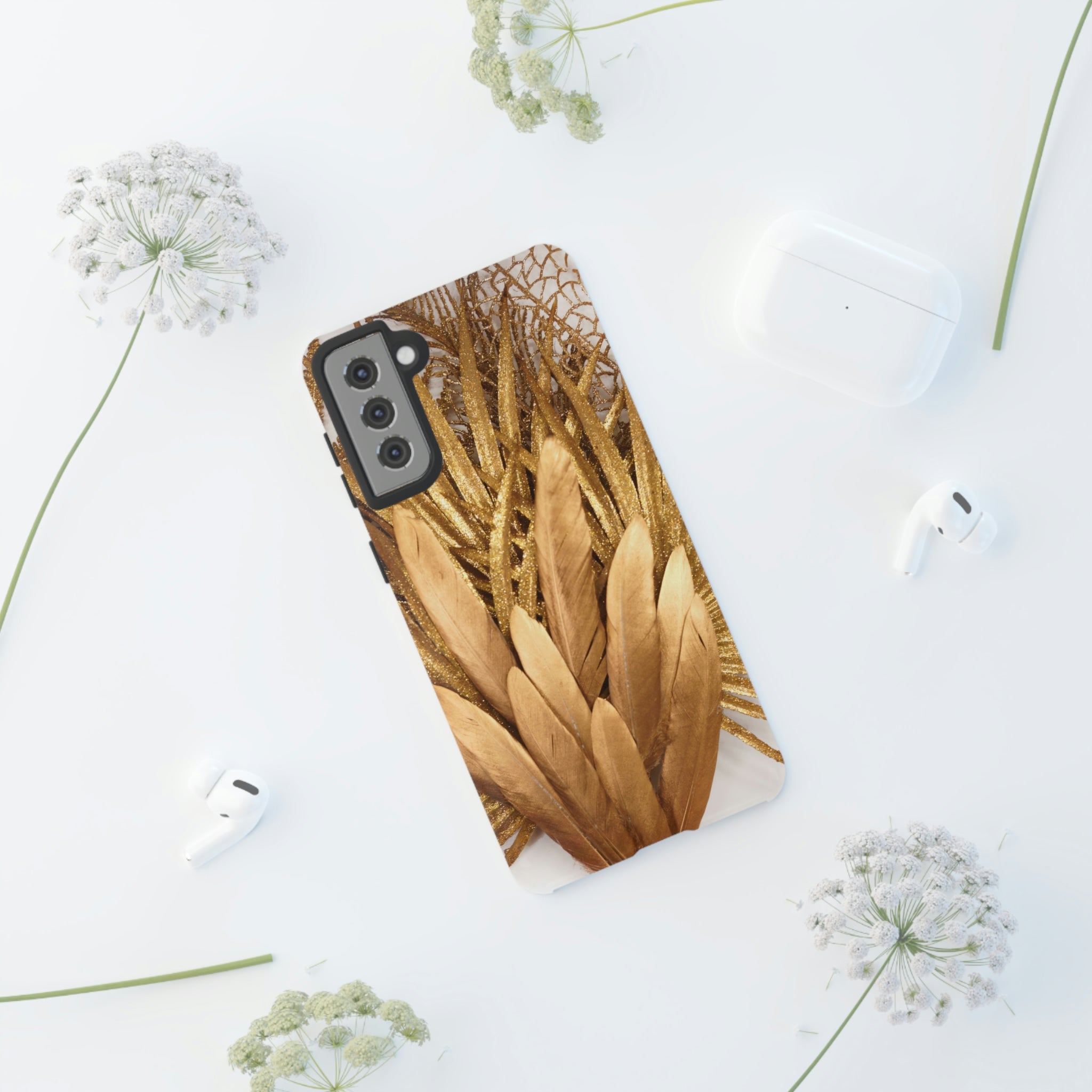 Gold Feather Android Case (Protective) Phone Case