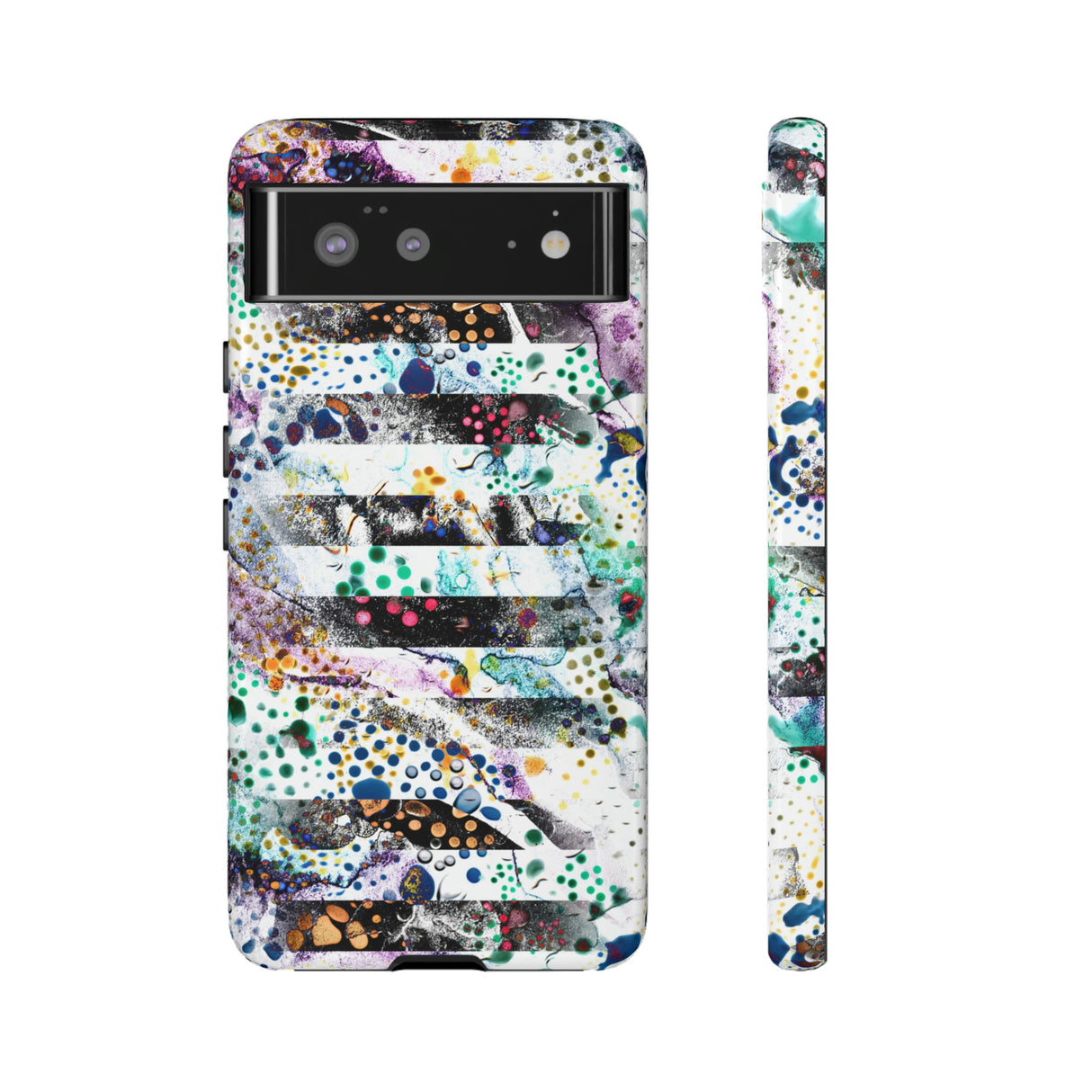 Abstract Green Purple Android Case (Protective) Google Pixel 6 Glossy Phone Case