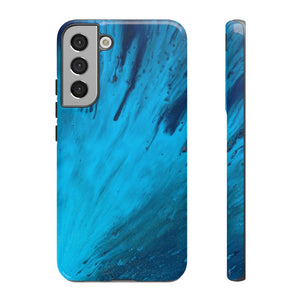 Light Blue Ink Art Android Case (Protective) Samsung Galaxy S22 Plus Glossy Phone Case