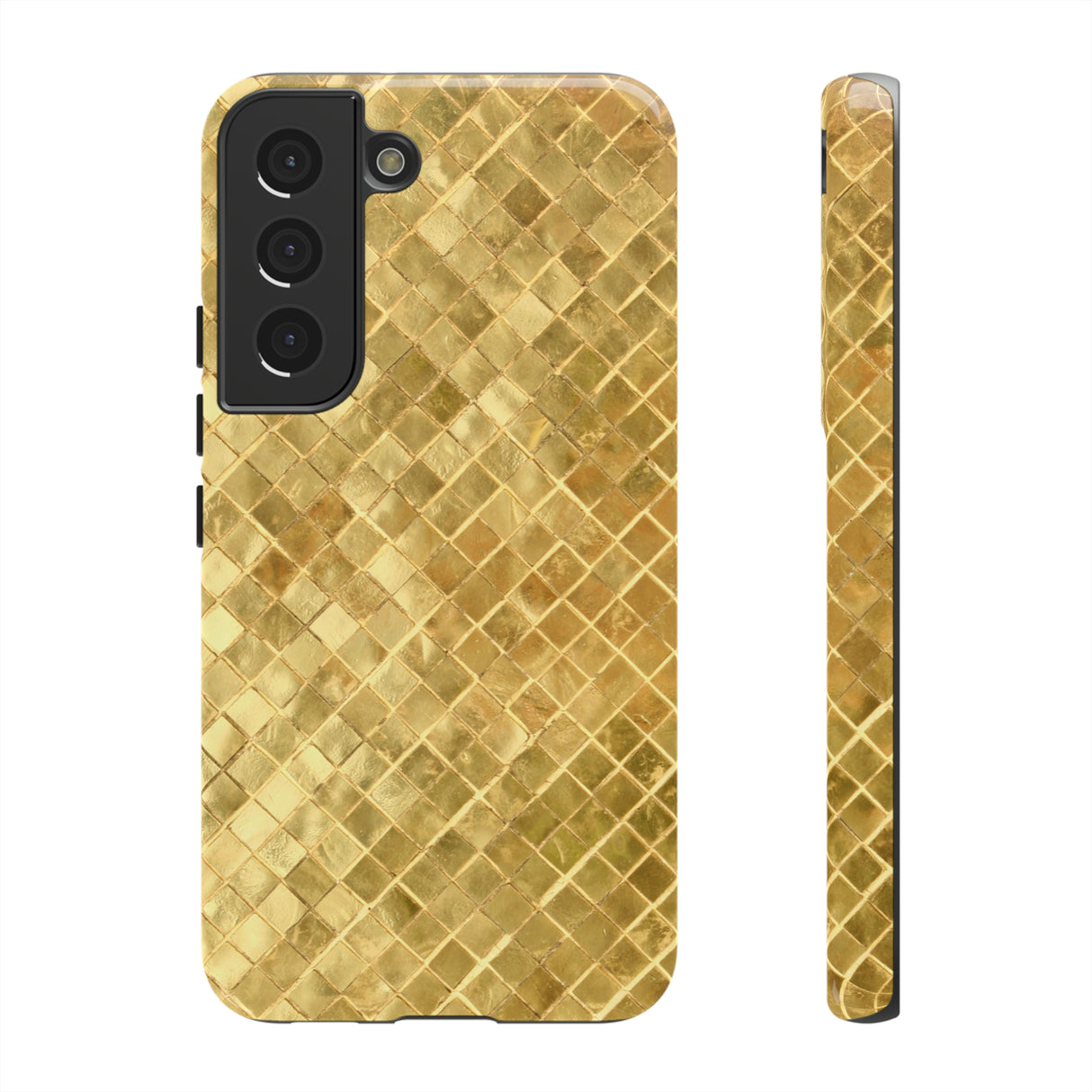 Golden Mosaic Android Case (Protective) Samsung Galaxy S22 Glossy Phone Case