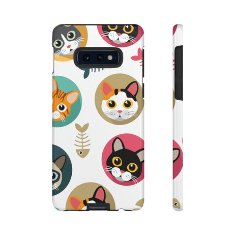 Cats Fishbone Android Case (Protective) Samsung Galaxy S10E Glossy Phone Case