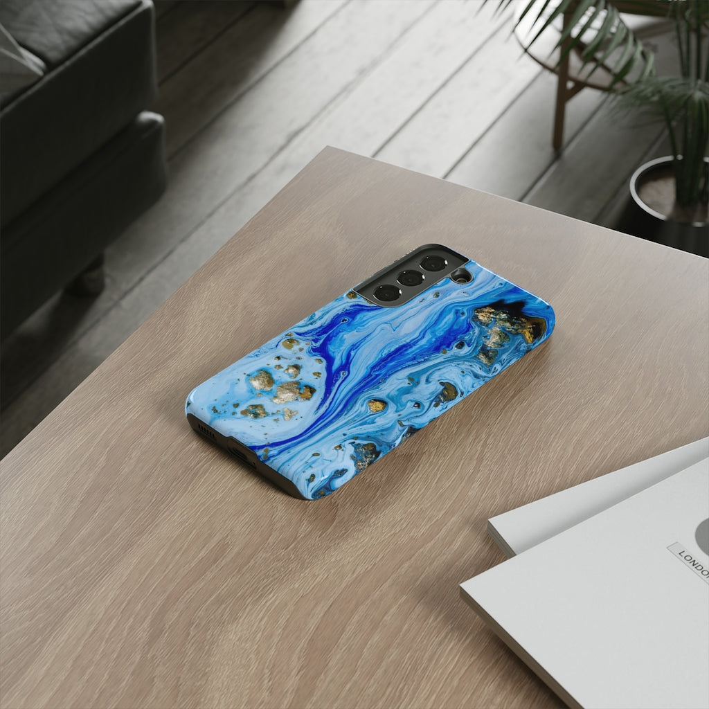 Blue Ice Ink Art Android Case (Protective) Phone Case