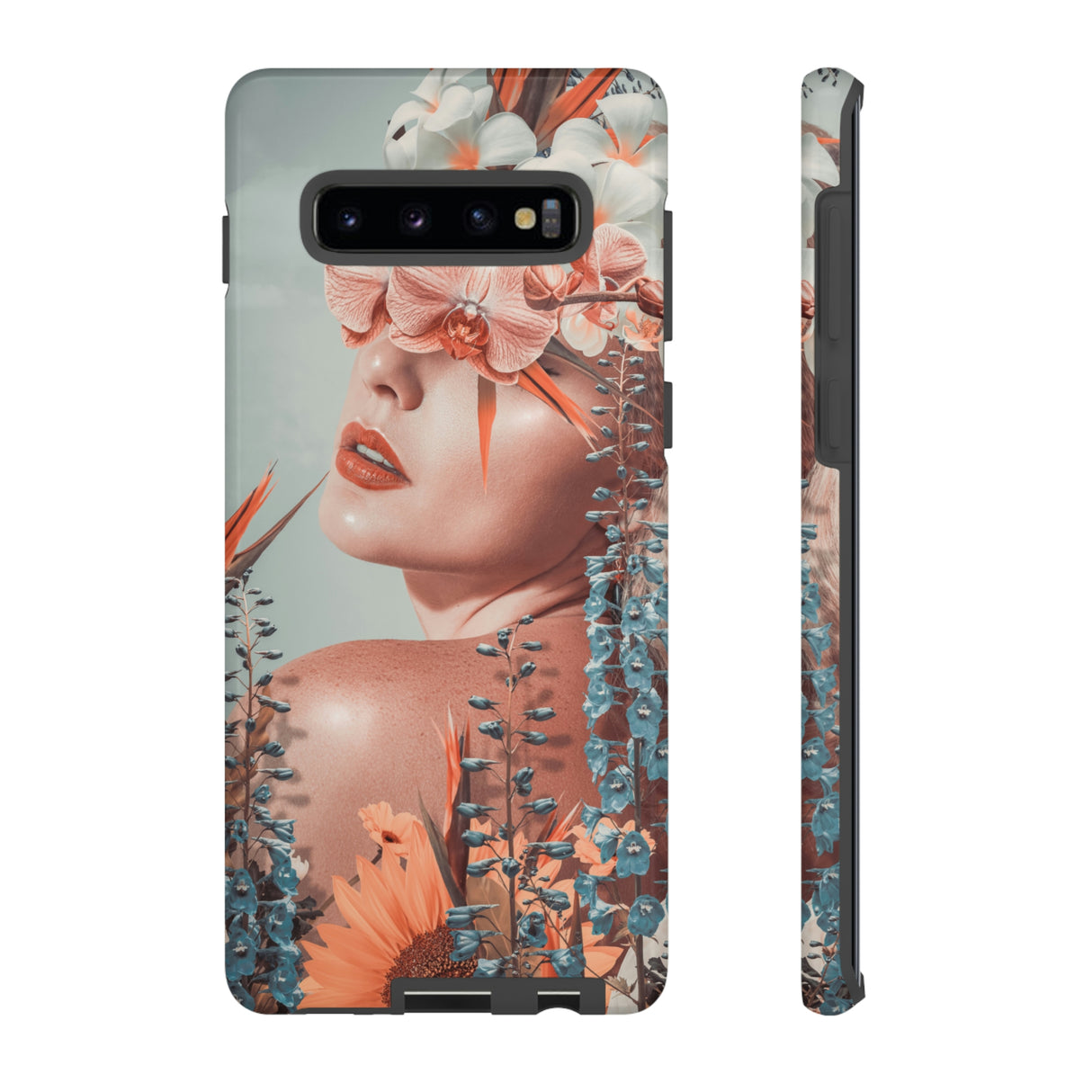 Contemporary Flowers Android Case (Protective) Samsung Galaxy S10 Plus Glossy Phone Case