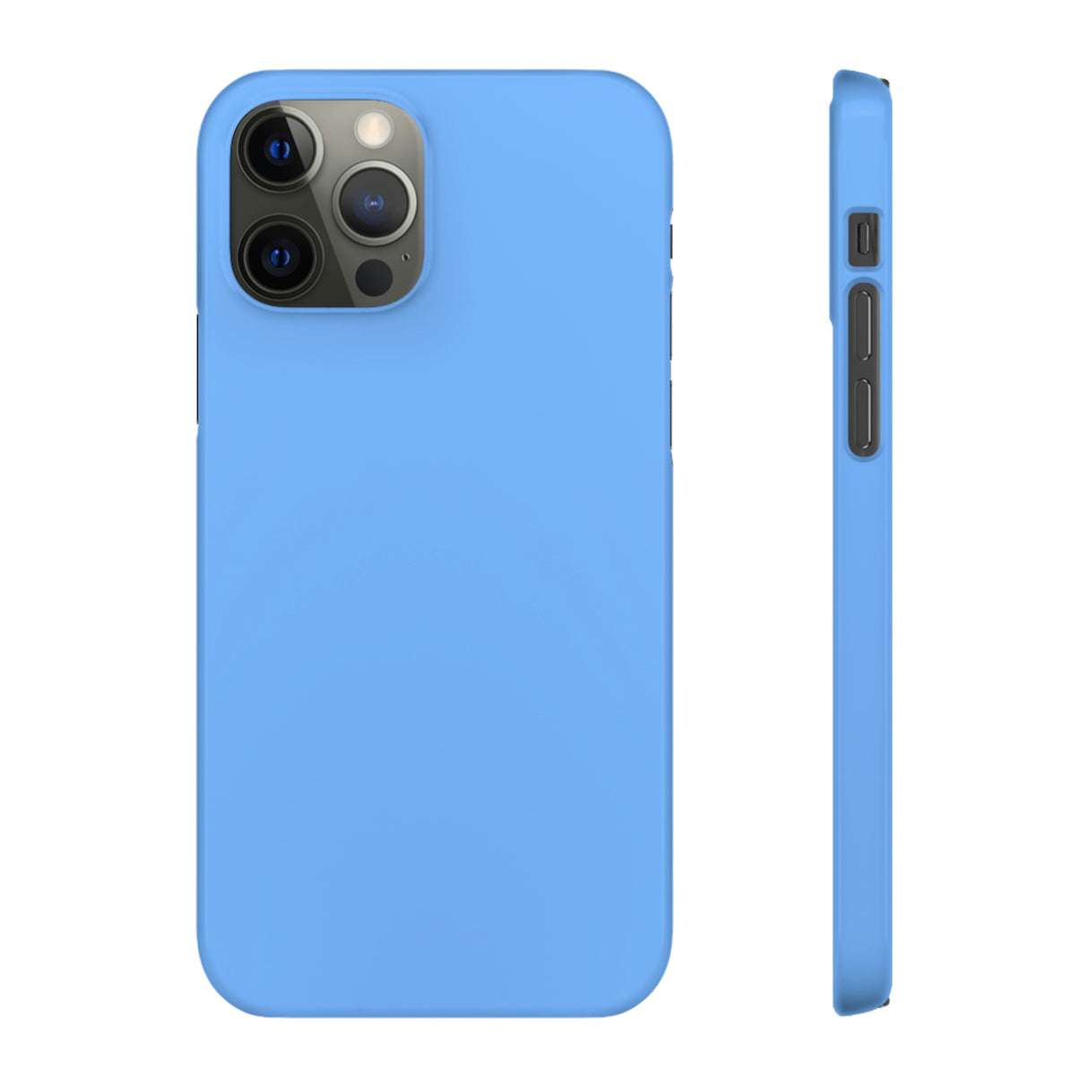 French Sky Blue iPhone Case (Slim) iPhone 12 Pro Glossy Phone Case