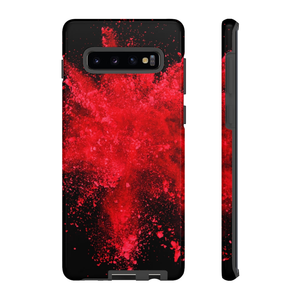 Red Explosion Andriod Case (Protective) Samsung Galaxy S10 Plus Glossy Phone Case