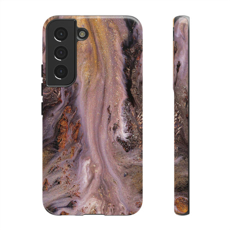 Pink Marble Ink Art Android Case (Protective) Samsung Galaxy S22 Glossy Phone Case