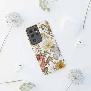 Linear Vintage Flower Samsung Case (Protective) Phone Case