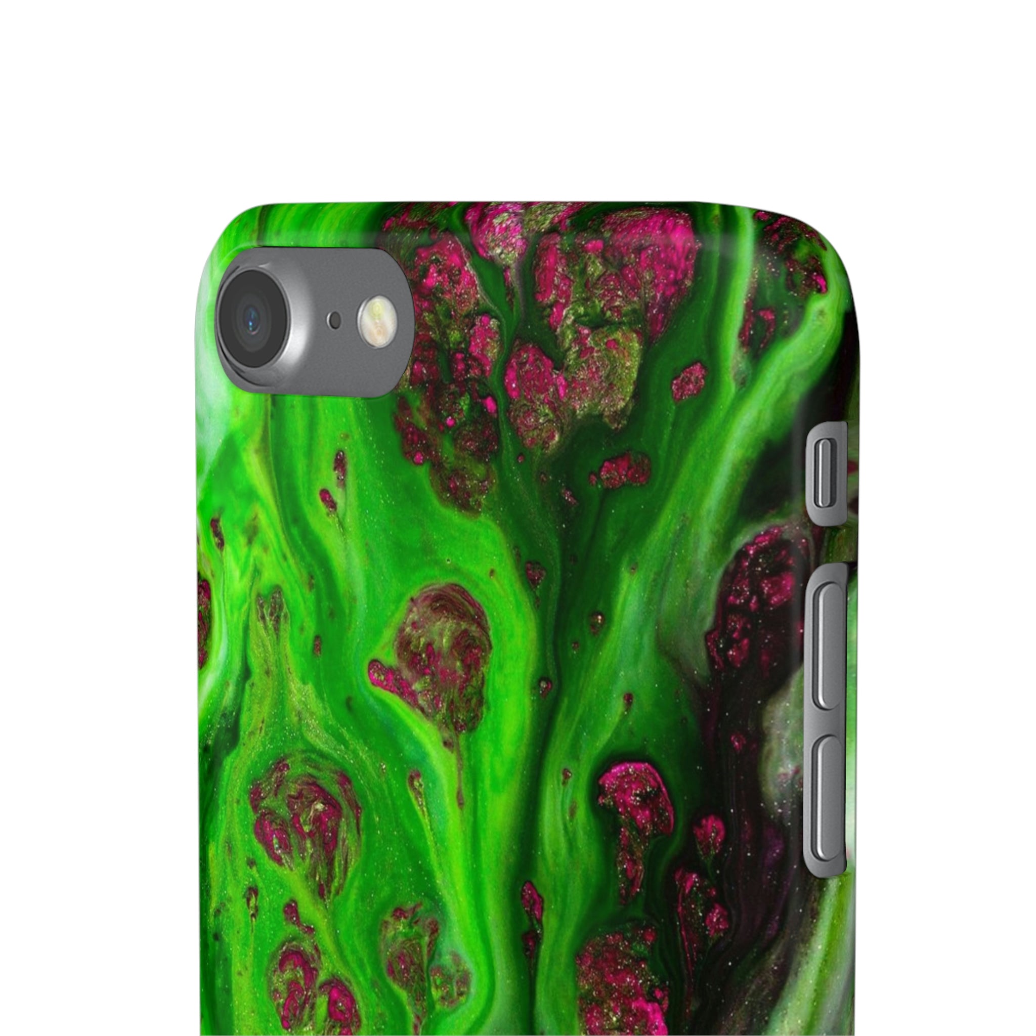 Toxic Green Ink Art iPhone Case (Slim) Phone Case