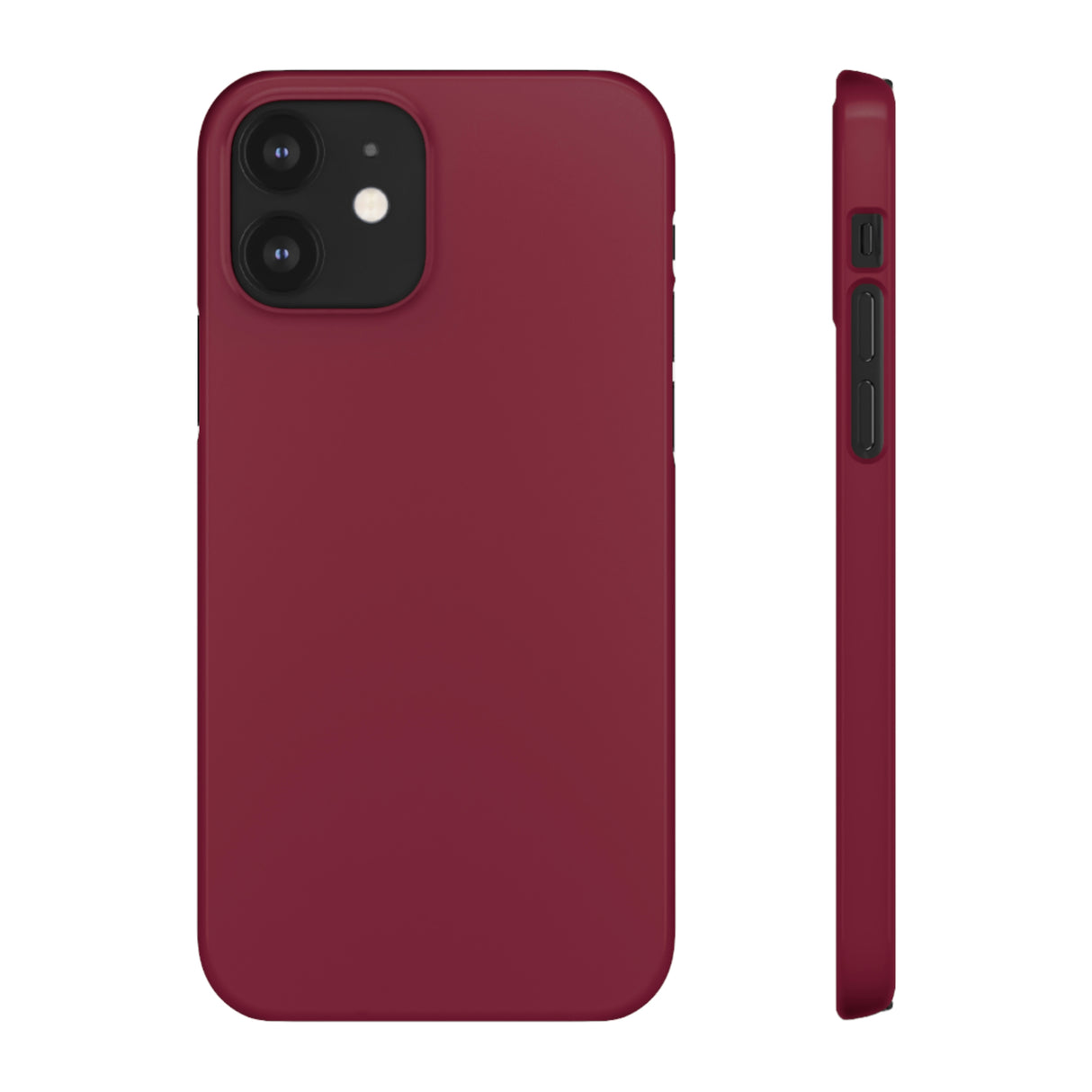 Claret Red iPhone Case (Slim) iPhone 12 Glossy Phone Case