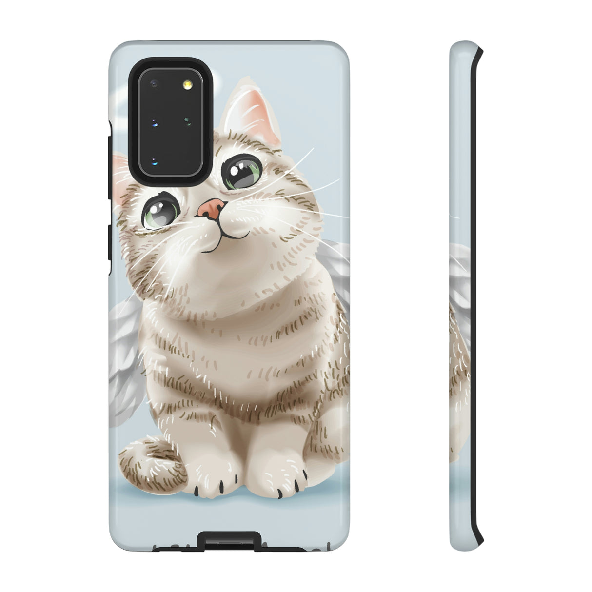 Cute Angel Cat Android Case (Protective) Samsung Galaxy S20+ Glossy Phone Case