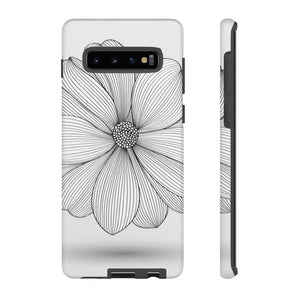 Black n White Dahlia Flower Samsung Case (Protective) Samsung Galaxy S10 Plus Matte Phone Case