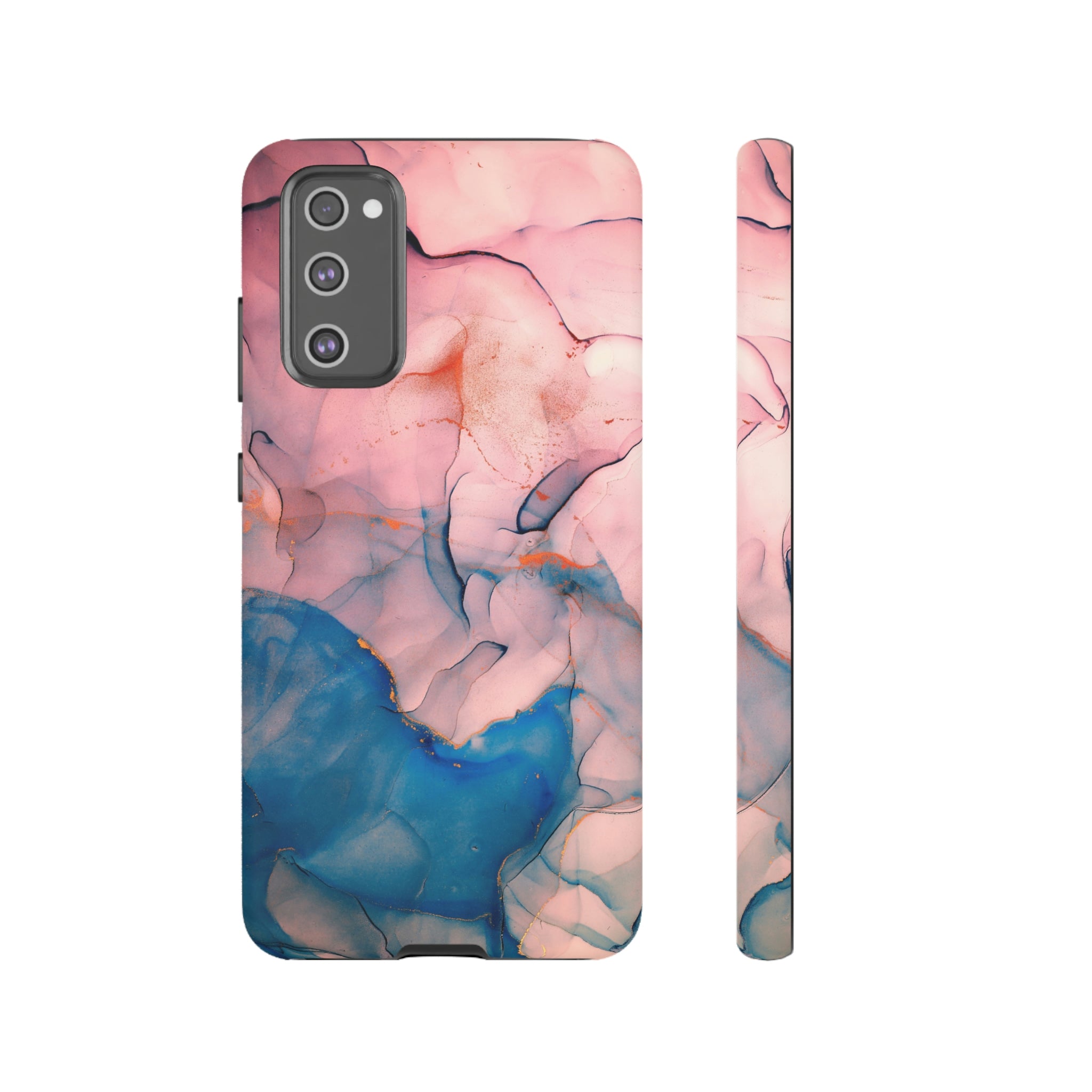 Pink Alcohol ink Marble Android Case (Protective) Samsung Galaxy S20 FE Matte Phone Case