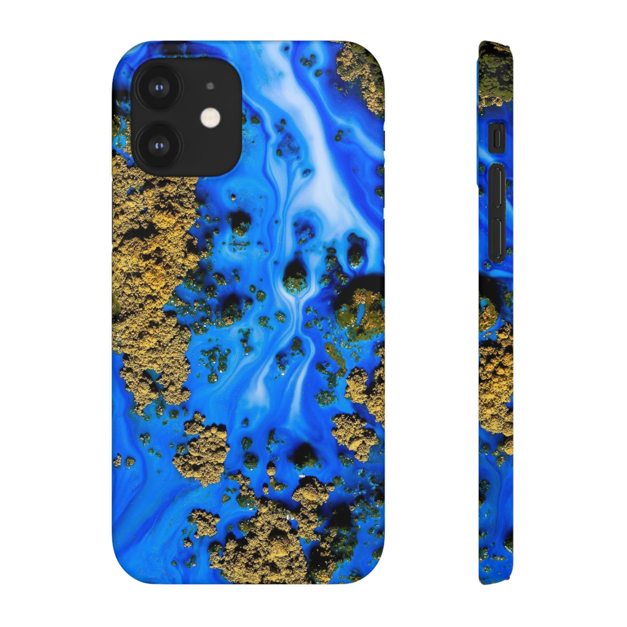 Blue River Ink Art iPhone Case (Slim) iPhone 12 Matte Phone Case