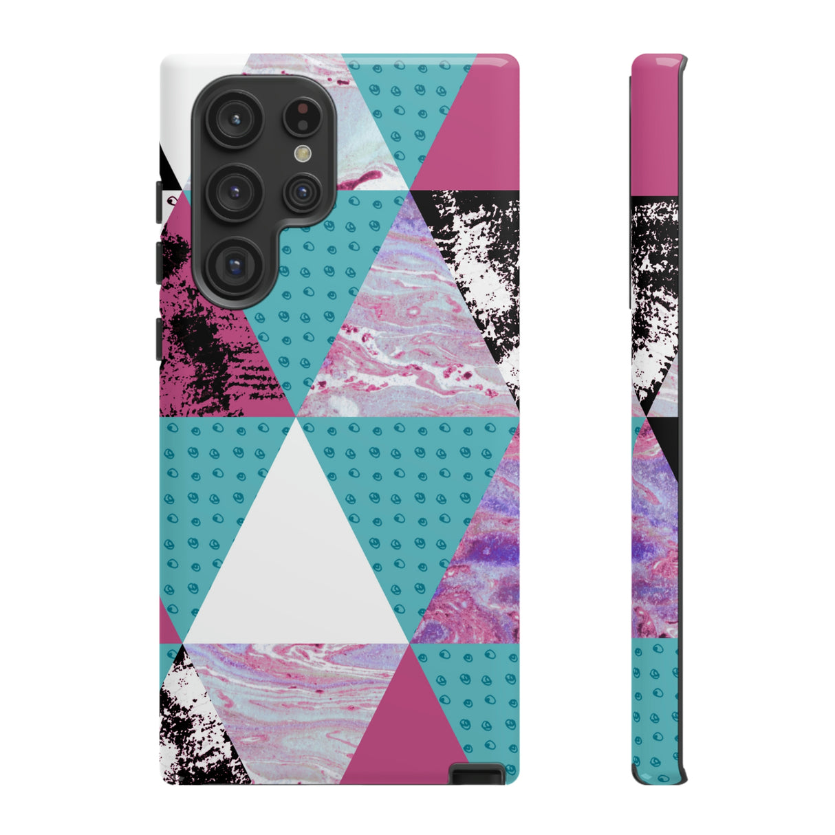 Grunge Triangles Android Case (Protective) Samsung Galaxy S22 Ultra Glossy Phone Case