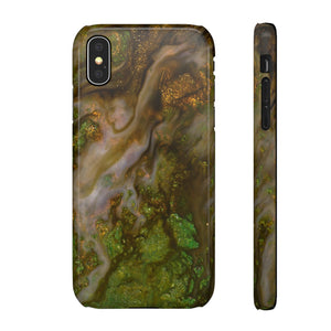 Smaragd Green Ink Art iPhone Case (Slim) iPhone X Glossy Phone Case