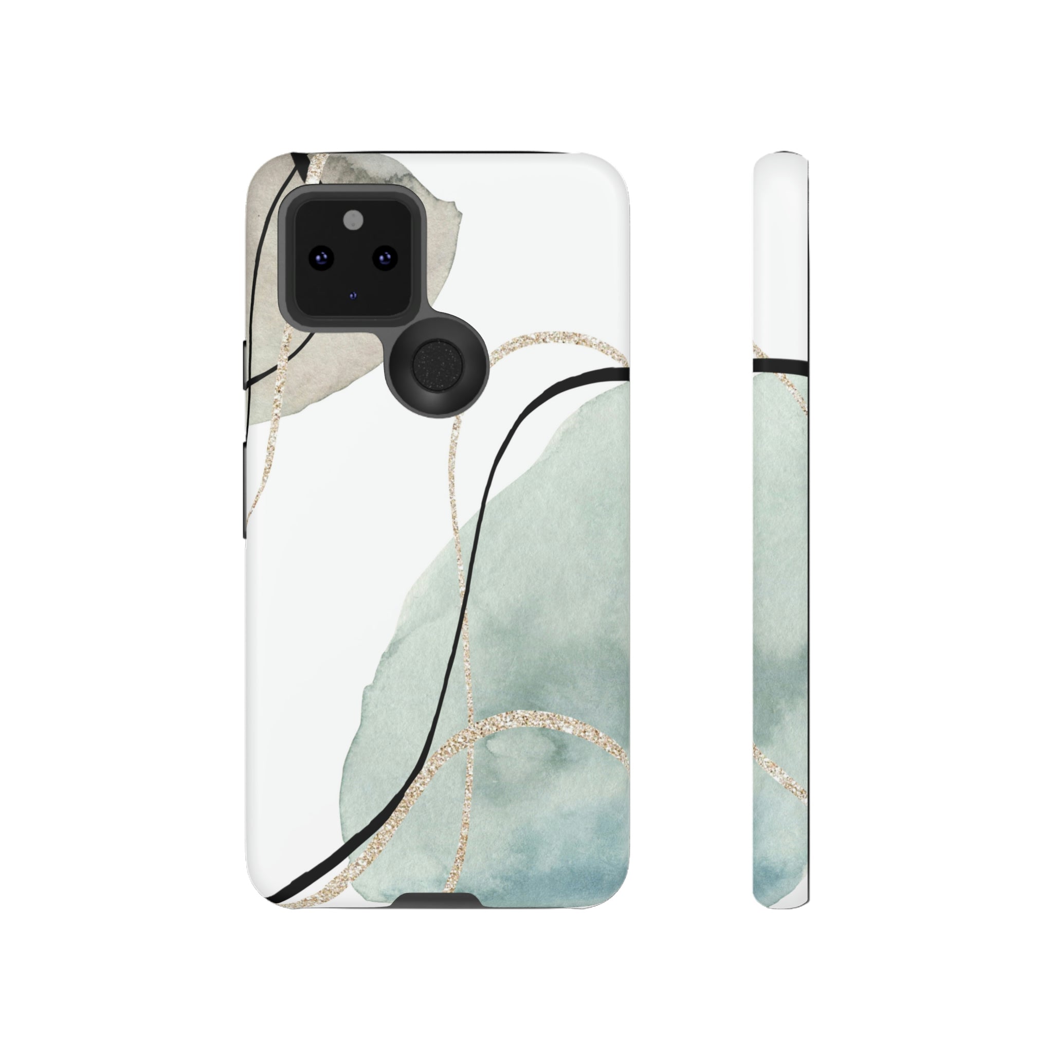 Green Watercolor Android Case (Protective) Google Pixel 5 5G Matte Phone Case