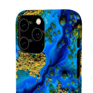 Blue Clear Ocean Ink Art iPhone Case (Slim) Phone Case