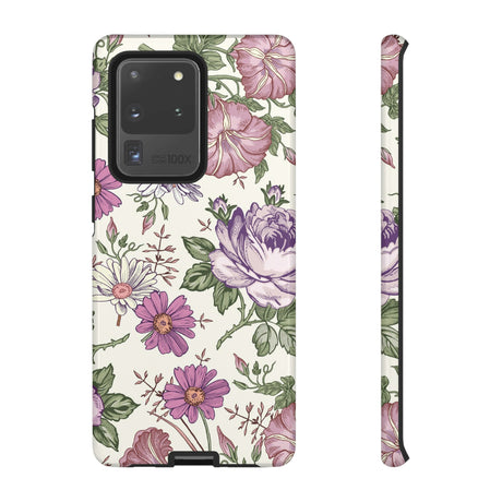 Pastel Vintage Flower Samsung Case (Protective) Samsung Galaxy S20 Ultra Glossy Phone Case