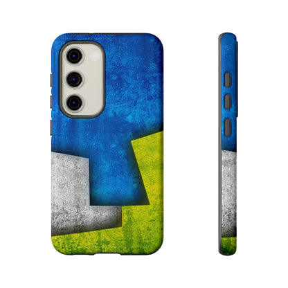 Blue Abstract Art Android Case (Protective) Samsung Galaxy S23 Glossy Phone Case