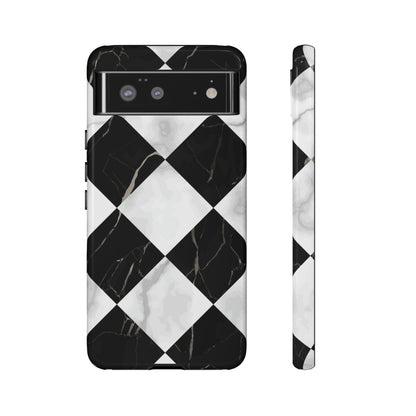 Check Marble Android Case (Protective) Google Pixel 6 Glossy Phone Case