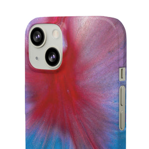 Red Warp Ink Art iPhone Case (Slim) Phone Case